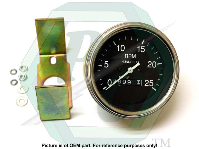 Tachometer, 0-2500, CW 1:1, w/Hour Meter