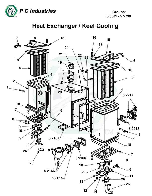 Heat Exchanger / Keel Cooling - Series 149 Detroit Diesel ... 236 cat engine diagram 