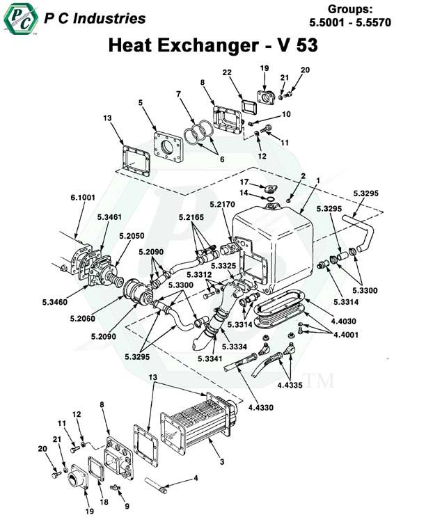 Heat Exchanger / Keel Cooling Series V 53 Series 53 Detroit Diesel