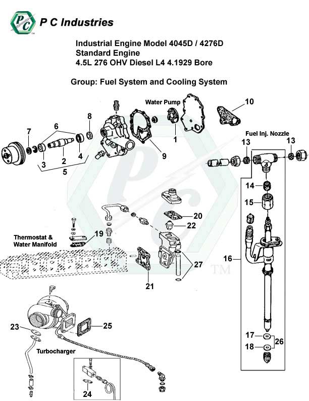 Industrial Engine Model 4045d / 4276d Standard Engine 4.5l 276 Ohv